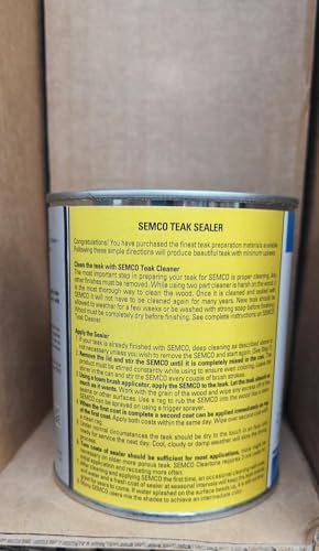 Semco Teak Sealer Honey Tone Quart Size