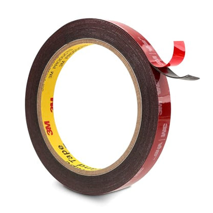 3M Double Sided Tape Heavy Duty 0.5" x 15.4 Ft 5925, Black Mounting Tape - color: Black, size: 0.5" x 15.4Ft