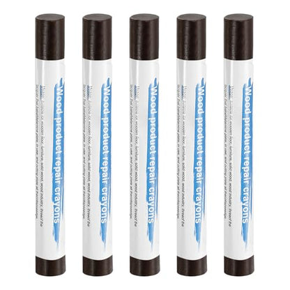 HARFINGTON 5pcs Wood Filler Sticks Wooden Wax Touch Up Furniture Repair Crayons for Scratch Hole Wood, Deep Brown B - color: Deep Brown B