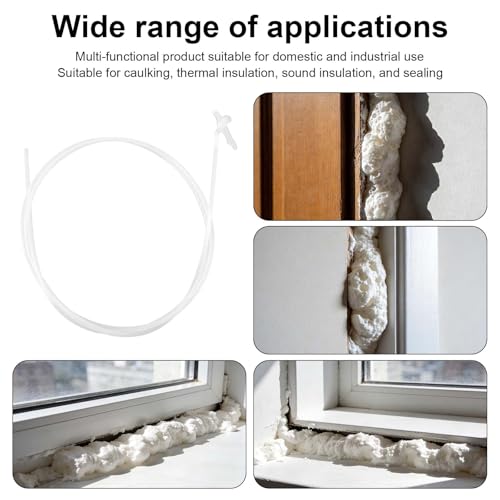 2pcs Spray Foam Nozzle Extension Tubes with Adjustable Spray Tips, 2m/78.74in PE Universal Expanding Long Reach Hose for Caulking Insulation Painting & Sealing Spraying Can Replacement