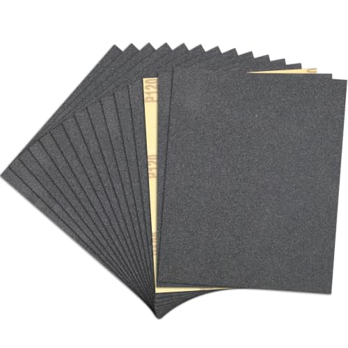 15 PCS Wet Dry Sandpaper 120 Grit Sheets for Polishing & Finishing - color: 120G, size: 9x11 Inch