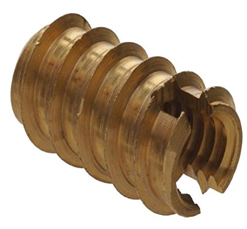 Hillman 3021 3/8-16-Inch Brass Wood Inserts (15/32" Drill Size), 8-Pack