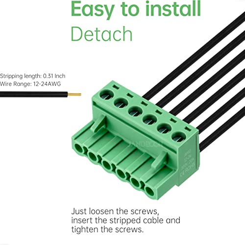 10 Sets 6 Pin 5.08mm PCB Screw Terminal Block Phoenix Connectors - size: 6P