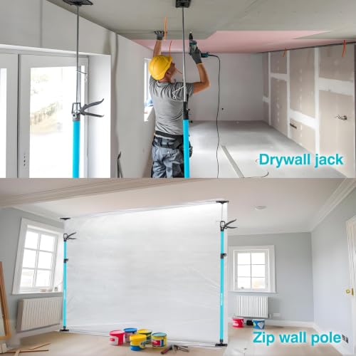 Steel Cabinet Jacks for Installing Cabinets, Adjustable Support Pole Jack 13.8-23.6 in, 3rd Hand Support System Load 154LB, Perfect for Cabinet Lift Installation Tools (45.2-115.2 in, 2-Pack) - size: 45.2-115.2 in, 2-Pack