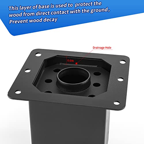 8 Pcs 6"x 6" Post Base Fit (Inner Size 5.6x5.6) Post - size: 8 Pcs, style: 6“x 6"