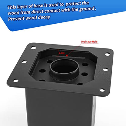 8 Pcs 6"x 6" Post Base Fit (Inner Size 5.6x5.6) Post - size: 8 Pcs, style: 6“x 6"