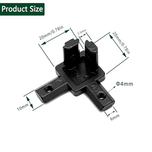 12Sets 2020 Aluminum Extrusion Hardware Accessories with Screws&Wrench, 12Pcs Black 3-Way Bracket with 50Pcs Set Screws for 2020 V T Slot Rail Aluminum Extrusion Profile - style: 12 Set 20 Series Bracket Black