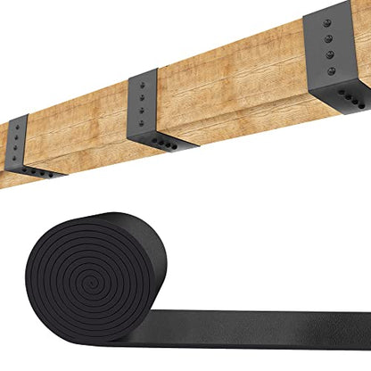 5ft Faux Wood Beam Strap, Flexible Beams Gap Hiding Strap, Metal Look Strap - size: 1.57"width