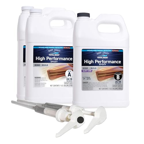 TotalBoat High Performance Clear Marine Epoxy Resin - 3 Gallon Kit, Slow - size: 3 Gallon, style: Slow