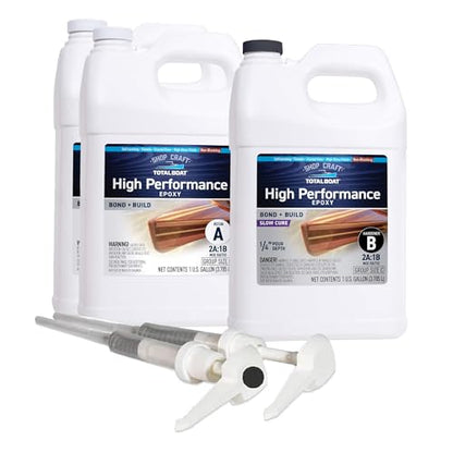 TotalBoat High Performance Clear Marine Epoxy Resin - 3 Gallon Kit, Slow - size: 3 Gallon, style: Slow