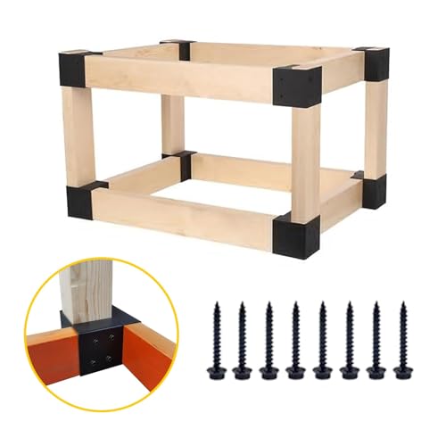 Workbench Bracket Kit, 8Pcs 3-Way Steel Brackets Fit 2x4 & 4x4 Wood
