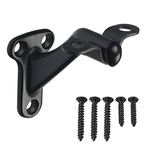 Triumph Hardware,3 Pack,3" Heavy Duty handrail Bracket Matte Black,Stair Railing Bracket DIY Easy Installation Hardware - color: Matte Black