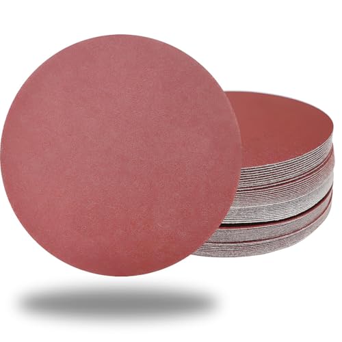 50 Pack 7 Inch 150 Grit Hook-and-Loop Sanding Discs Sandpaper -7" Aluminum Oxide Sander Paper Grinding Polishing for Random Orbit Drywall Sander - style: 150 Grit