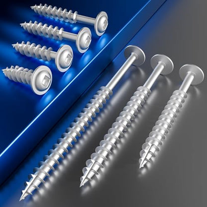 Wensilon Pocket Hole Screws, #8 x 1, Square Drive, White, 5lbs 1049pcs - color: Silver, size: 8*1"