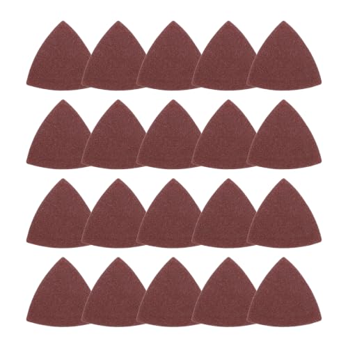 20Pcs Triangle Sandpaper 3-1/8" 80Grit Red - size: 3 1/8inch, 80 Grit
