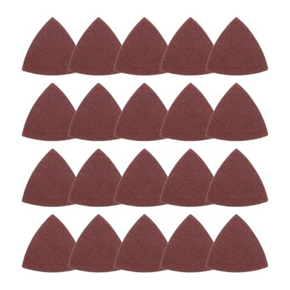 20Pcs Triangle Sandpaper 3-1/8" 80Grit Red - size: 3 1/8inch, 80 Grit