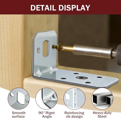 Shimeyao 20 Pcs L Bracket 2-3/4" x 1-5/8" Metal Angle Corner Brackets
