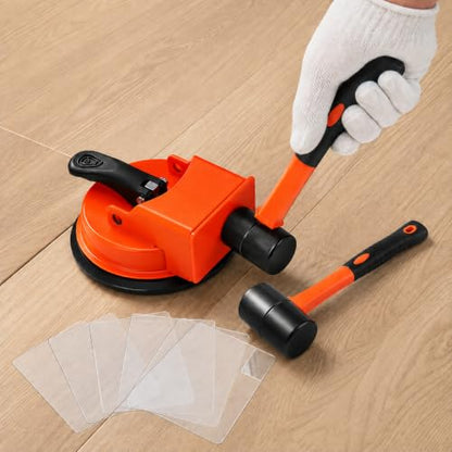 Baluue Floor Gap Fixer Tool With Rubber Mallet & 5 Reusable Pads