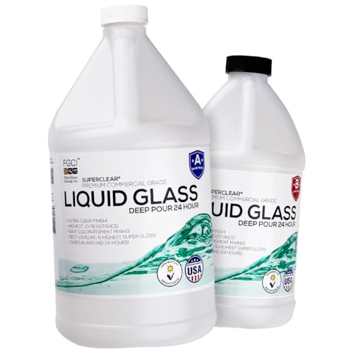 Superclear 24 Hour Fast Cure Deep Pour Epoxy Resin 1.5 Gallon Kit, 1" Clear - size: 1.5 Gallons