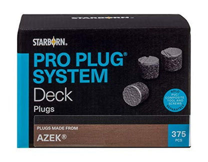 Pro Plug PVC Plugs for Azek Kona Decking, 375 Plugs for 100 sq ft