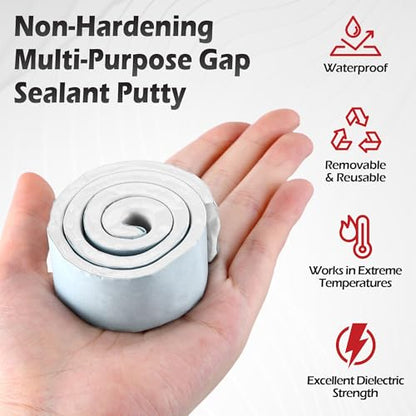 1 Pack Moldable Silicone Putty White Solid Roll - color: White, size: Solid Roll