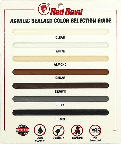 Red Devil 084630 Window & Door Silicon Acrylic Cedar Caulk, 10.1 oz, Pack of 1 - color: Cedar, style: Pack of 1