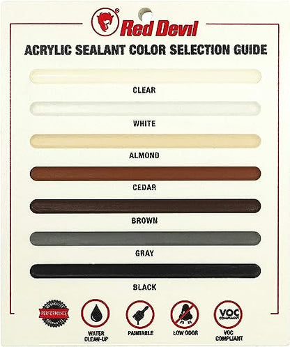 Red Devil 084630 Window & Door Silicon Acrylic Cedar Caulk, 10.1 oz, Pack of 1 - color: Cedar, style: Pack of 1