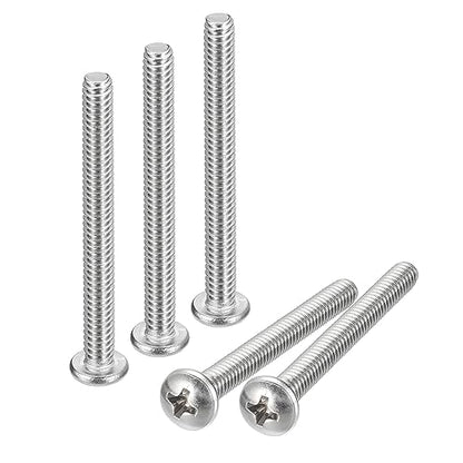 uxcell #10-24x2 Pan Head Machine Screws, 304 Stainless Steel 18-8 Screw, Phillips Drive, Fully Threaded, Bright Finish, Pack of 10 - size: #10-24x2"