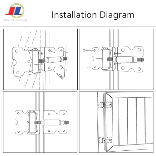Self Closing Gate Hinges, Adjustable Fence Hinges, 2 Pack - style: Vinyl Gate
