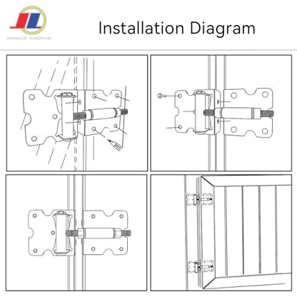 Self Closing Gate Hinges, Adjustable Fence Hinges, 2 Pack - style: Vinyl Gate