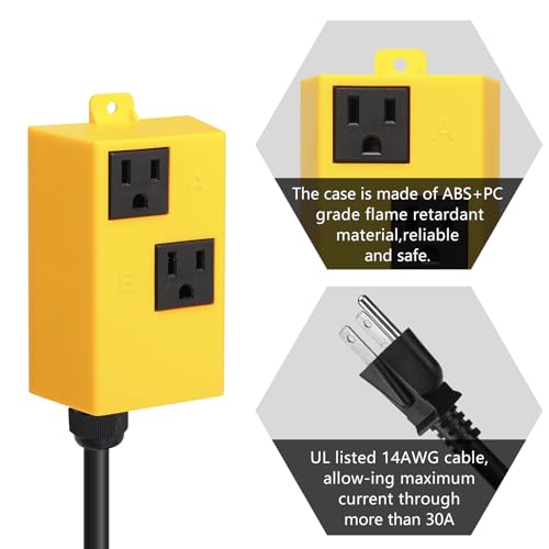Ortis Automatic Vacuum Switch for Power Tools, with Smart Current Sensing & Delayed Start to Prevent Circuit Overload, Avoids Breaker Tripping, Plug & Play Dust Control Solution LF40