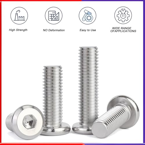 Metuja 5/16-18x3/4 Flat Head Hex Socket Cap Screws Bolts,304 Stainless Steel Fully Threaded Machine Screws with Hex Key (20PCS) Corrosion-Resistant for Furniture/Machinery - size: 5/16-18 x 3/4"