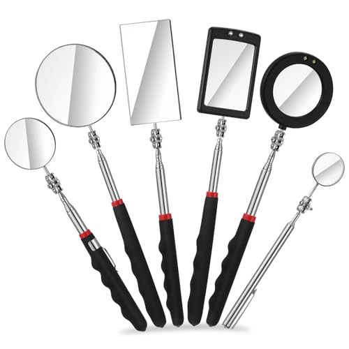 6 Pcs LED Telescoping Inspection Mirror Under Vehicle Inspection Mirror