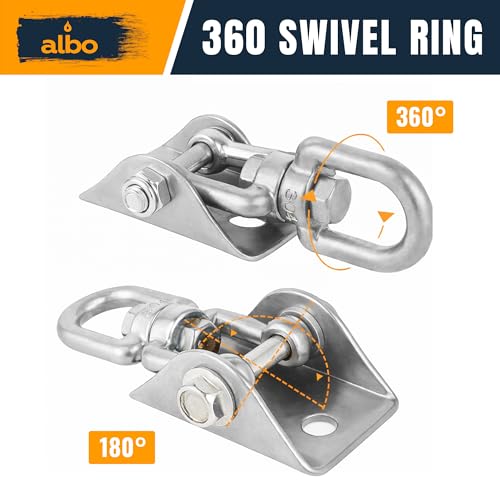 Albo Heavy Duty Swing Hangers 2 Pack, 2650 LBS - color: Silver, size: 2 Pieces