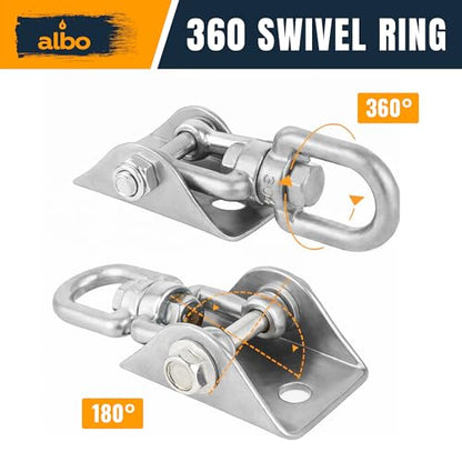 Albo Heavy Duty Swing Hangers 2 Pack, 2650 LBS - color: Silver, size: 2 Pieces
