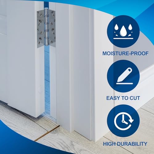 CroBlissful 1 Set 12 Inch L x 4-9/16 Inch W x 1-1/4 T Exterior Door Jamb Repair Kit, Jamb Paintable Wood Rotted Door Frame Repair Kit for Exterior Frame - size: 12 Inch L X 4-9/16 Inch W X 1-1/4 T