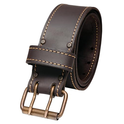 FESA Men's Leather Tool Belt - Handcrafted Top Grain Leather Tool Pouch Belt for Carpenters & Other Trade Professionals - color: Brown - 2" Wide - L