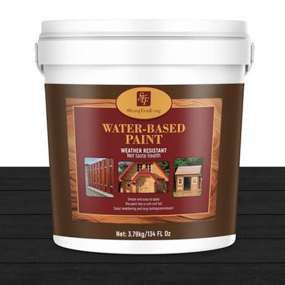 Charred Pecan Advanced 5 Gallon Wood Sealant & Finish | Enhances Wood Grain | Flexible, Crack-Resistant Coat for Inside/Outside Terrace and Fence,Planting Boxes,Non-Toxic Environmentally Friendly - color: Charred Pecan, size: 5 Gallon