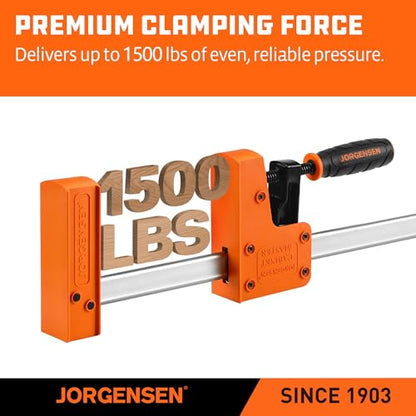 Jorgensen 24-inch Bar Clamps Set, 2-pack Cabinet Master 90° Parallel Clamps - size: 24 Inch