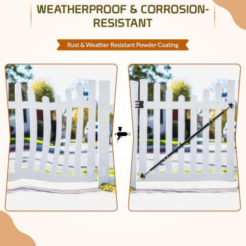 FEBTECH - Adjustable 8' Telescopic Gate Brace – 68"-96" Anti-Sag Support