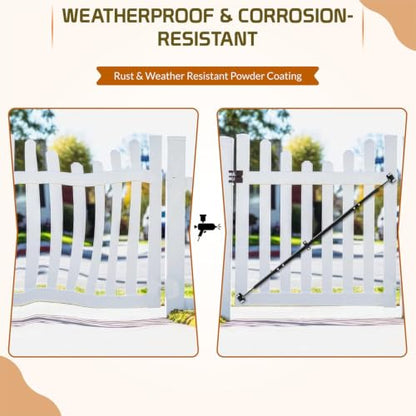FEBTECH - Adjustable 8' Telescopic Gate Brace – 68"-96" Anti-Sag Support