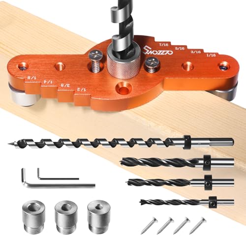 Dowel Jig Kit (& 1/2",1/4", 5/16", 3/8" Drill Bit), Self-centering Scriber