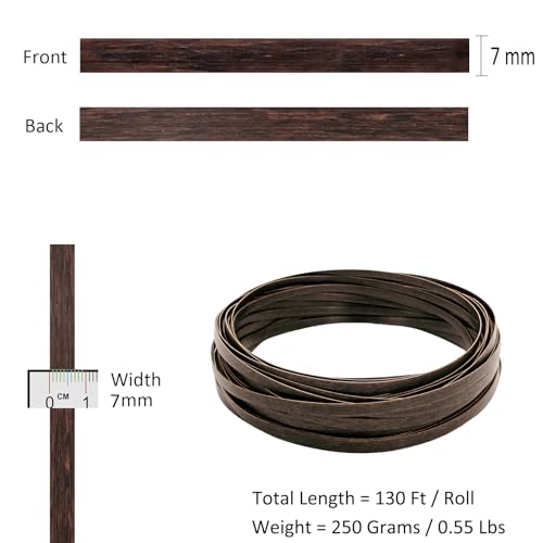 Wicker Repair Kit, Mottled Dark Brown, Polyethylene Material for Patio Furniture Repair, 130ft, High Strength (Pack of 3) - color: Mottled Dark Brown, size: 0.55 Lbs (Pack of 3)