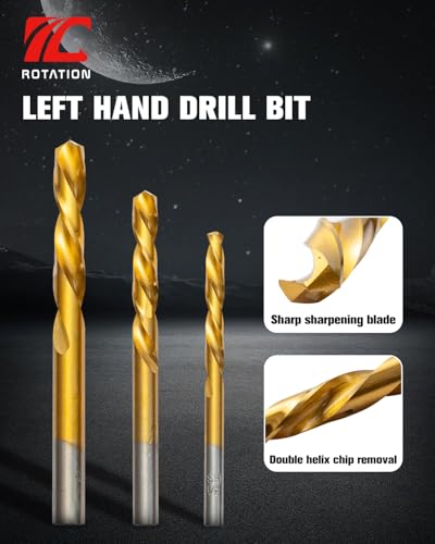 ROTATION 10-Piece HSS & CR-MO Screw Extractor & Left-Hand Drill Bit Set