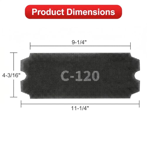 12PCS Dual-Sided Drywall Sanding Screens, 120 Grit, 4-3/16" x 11-1/4" - size: 120Grit-12pcs