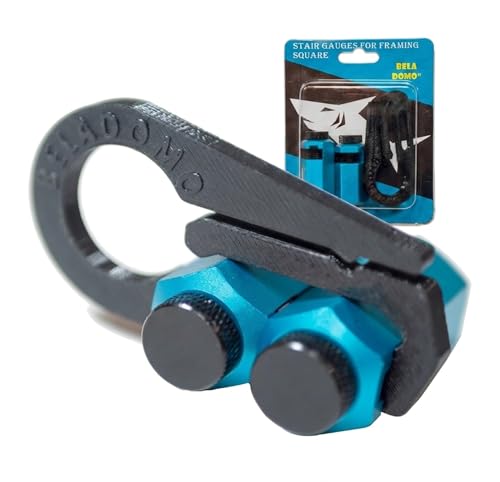 Stair Gauges for Framing Square and Rafter，Lengthen，Anti-Lost (Pair) - color: Blue