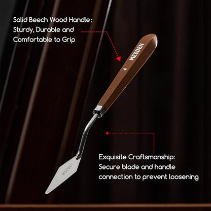 MEEDEN Artist Mixing Scraper Knife: 8.7" Flexible Stainless Steel, #16 - style: #16