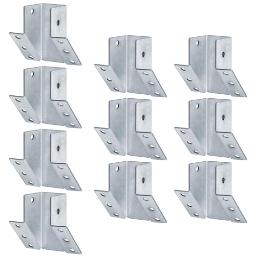 GBGS 10 Pack 45-Degree Post and Beam Knee Bracket for 2x4 Lumber,14 Gauge