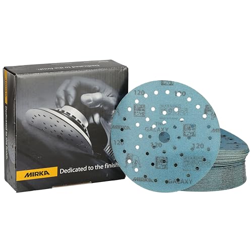 Mirka Galaxy Multifit 6 Inch Ceramic Discs, 120 Grit, Hook & Loop, 50 Pack - size: Grit 120