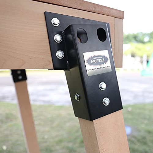 Mofeez Outdoor 4x4 Compound Angle Brackets for Deer Stand Hunting Blinds Shooting Shack (Set of 4) - style: Black